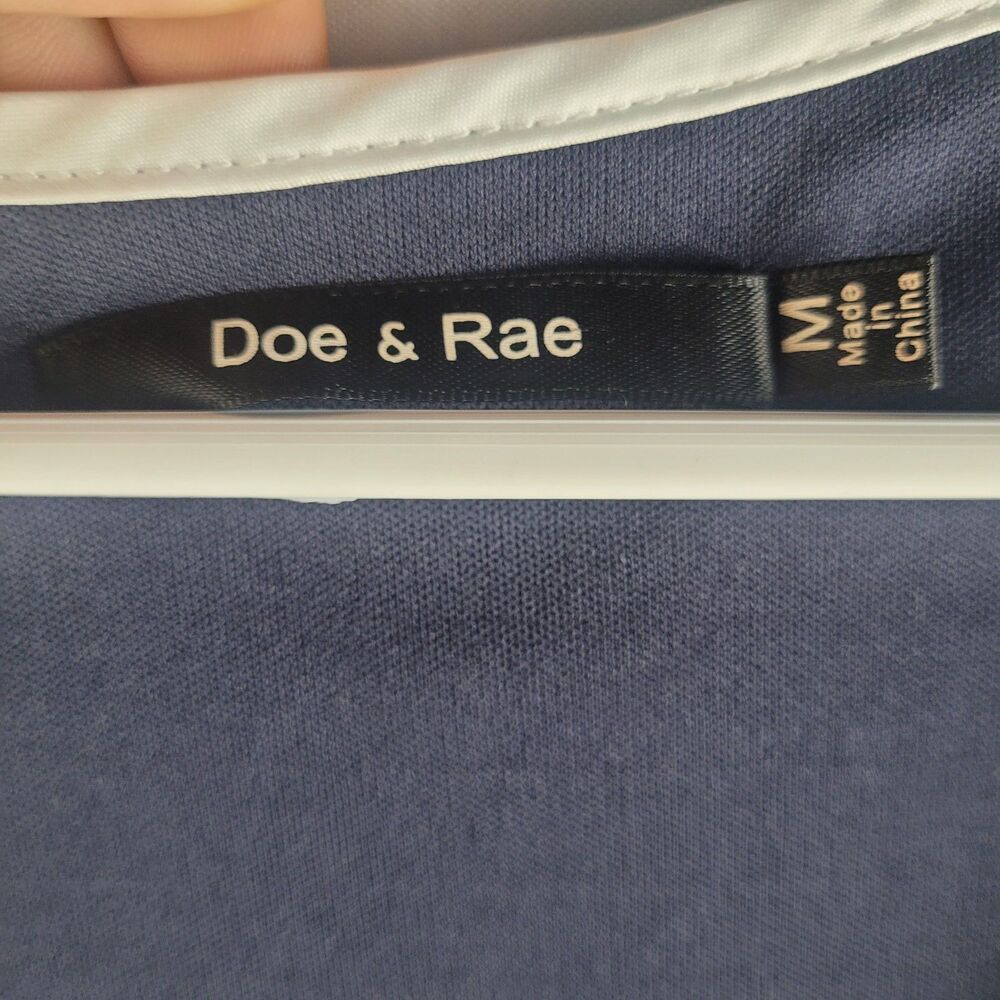Doe & Rare navy blue sleeveless tiered mini dress Sz M - Picture 3 of 4